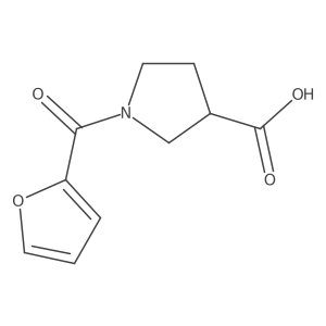 1-(Furan-2-carbonyl)pyrrolidine-3-carboxylic acid结构式