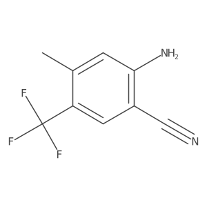 2-Amino-4-methyl-5-(trifluoromethyl)benzonitrile结构式