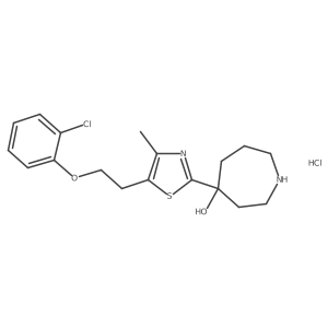 4-{5-[2-(2-Chloro-phenoxy)-ethyl]-4-methyl-thiazol-2-yl}-azepan-4-ol hydrochloride结构式