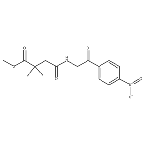 Methyl 2,2-dimethyl-4-(2-(4-nitrophenyl)-2-oxoethylamino)-4-oxobutanoate结构式