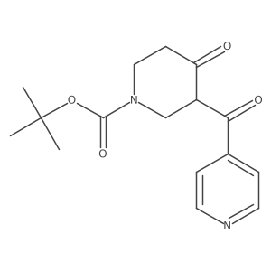 Tert-butyl 3-isonicotinoyl-4-oxopiperidine-1-carboxylate Structure