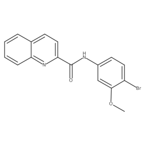 Quinoline-2-carboxylic acid (4-bromo-3-methoxy-phenyl)-amide结构式