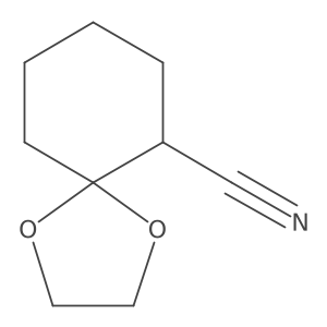1,4-Dioxaspiro[4.5]decane-6-carbonitrile结构式