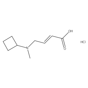 (E)-4-(cyclobutyl(methyl)amino)but-2-enoic acid hydrochloride结构式