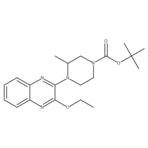 tert-Butyl 4-(3-ethoxyquinoxalin-2-yl)-3-methylpiperazine-1-carboxylate结构式