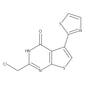 2-(chloromethyl)-5-(thiazol-2-yl)thieno[2,3-d]pyrimidin-4(3H)-one Structure