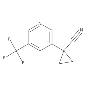 1-[5-(Trifluoromethyl)-3-pyridyl]cyclopropanecarbonitrile Structure
