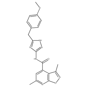 N-[3-(4-methoxybenzyl)-1H-1,2,4-triazol-5-yl]-3,6-dimethyl[1,2]oxazolo[5,4-b]pyridine-4-carboxamide结构式