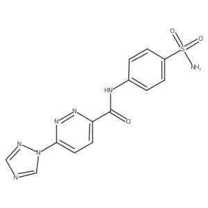 N-(4-sulfamoylphenyl)-6-(1H-1,2,4-triazol-1-yl)pyridazine-3-carboxamide结构式