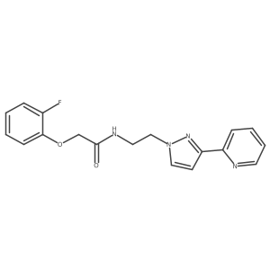 2-(2-fluorophenoxy)-N-(2-(3-(pyridin-2-yl)-1H-pyrazol-1-yl)ethyl)acetamide结构式