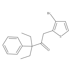 2-Pentanone, 1-(3-bromo-2-thienyl)-3-ethyl-3-phenyl- Structure