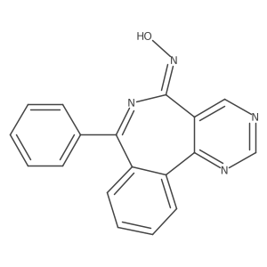 5-oximino-7phenyl-5H-pyrimido[5,4-d]-[2]benzazepine结构式
