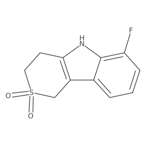 6-fluoro-1H,3H,4H,5H-2lambda6-thiopyrano[4,3-b]indole-2,2-dione结构式