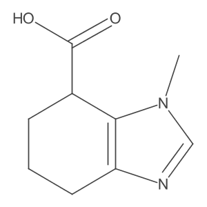 1-Methyl-4,5,6,7-tetrahydro-1H-1,3-benzodiazole-7-carboxylic acid Structure