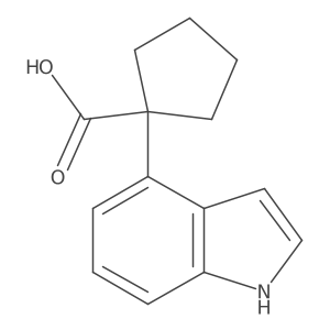 1-(1H-indol-4-yl)cyclopentane-1-carboxylic acid Structure