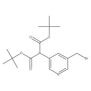 3-[Bis(tert-butoxycarbonyl)amino]-5-(bromomethyl)pyridine Structure