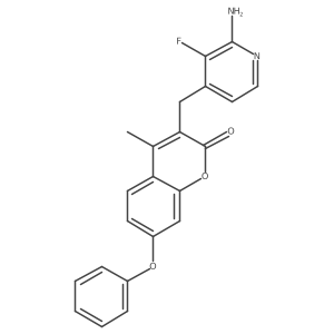 3-(2-Amino-3-fluoropyridin-4-ylmethyl)-4-methyl-7-phenoxy-chromen-2-one Structure