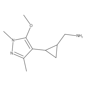 [2-(5-methoxy-1,3-dimethyl-1H-pyrazol-4-yl)cyclopropyl]methanamine结构式