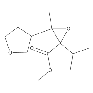 Methyl 3-methyl-3-(oxolan-3-yl)-2-(propan-2-yl)oxirane-2-carboxylate Structure