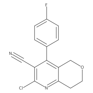 2-Chloro-4-(4-fluorophenyl)-7,8-dihydro-5H-pyrano[4,3-b]pyridine-3-carbonitrile Structure