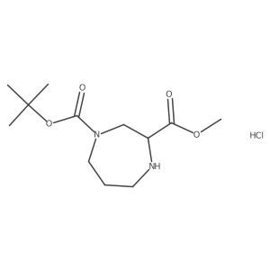 1-tert-Butyl 3-methyl 1,4-diazepane-1,3-dicarboxylate hydrochloride Structure