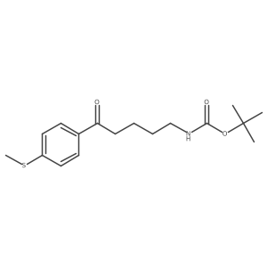 Tert-butyl(5-(4-(methylthio)phenyl)-5-oxopentyl)carbamate Structure