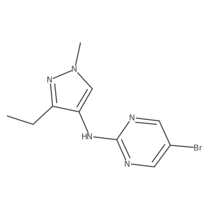 5-Bromo-N-(3-ethyl-1-methyl-1h-pyrazol-4-yl)-2-pyrimidinamine结构式
