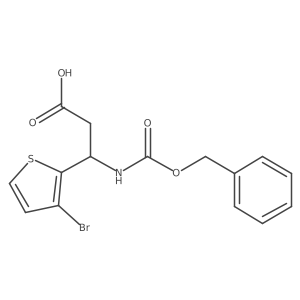 (3R)-3-{[(benzyloxy)carbonyl]amino}-3-(3-bromothiophen-2-yl)propanoic acid Structure