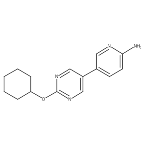 5-[2-(Cyclohexyloxy)-5-pyrimidinyl]-2-pyridinamine结构式