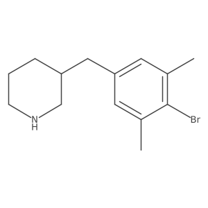 3-[(4-Bromo-3,5-dimethylphenyl)methyl]piperidine结构式