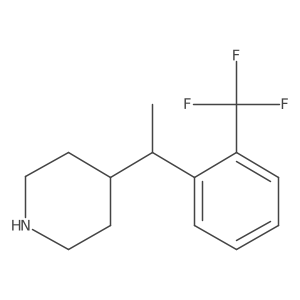 4-{1-[2-(Trifluoromethyl)phenyl]ethyl}piperidine Structure