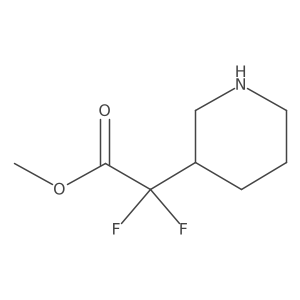 Methyl 2,2-difluoro-2-(piperidin-3-yl)acetate Structure
