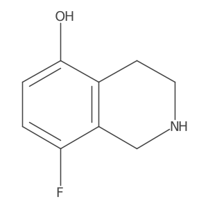8-Fluoro-1,2,3,4-tetrahydroisoquinolin-5-ol结构式