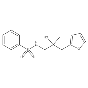 N-(3-(furan-2-yl)-2-hydroxy-2-methylpropyl)benzenesulfonamide Structure