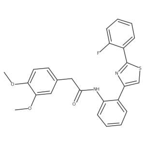 2-(3,4-dimethoxyphenyl)-N-(2-(2-(2-fluorophenyl)thiazol-4-yl)phenyl)acetamide Structure