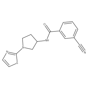 3-cyano-N-(1-(thiazol-2-yl)pyrrolidin-3-yl)benzamide Structure