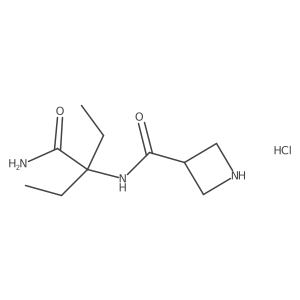 2-(Azetidin-3-ylformamido)-2-ethylbutanamide hydrochloride结构式