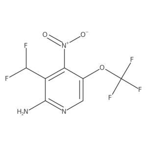 3-(Difluoromethyl)-4-nitro-5-(trifluoromethoxy)pyridin-2-amine Structure