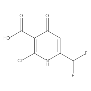 2-Chloro-6-(difluoromethyl)-4-hydroxynicotinic acid Structure