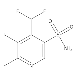 4-(Difluoromethyl)-5-iodo-6-methylpyridine-3-sulfonamide Structure