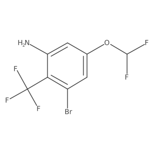 3-Bromo-5-difluoromethoxy-2-(trifluoromethyl)aniline结构式