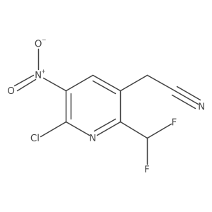 2-(6-Chloro-2-(difluoromethyl)-5-nitropyridin-3-yl)acetonitrile Structure