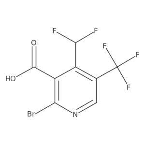2-Bromo-4-(difluoromethyl)-5-(trifluoromethyl)nicotinic acid结构式