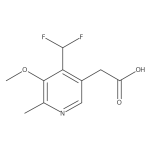 2-(4-(Difluoromethyl)-5-methoxy-6-methylpyridin-3-yl)acetic acid结构式