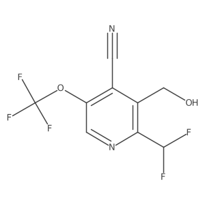2-(Difluoromethyl)-3-(hydroxymethyl)-5-(trifluoromethoxy)isonicotinonitrile结构式