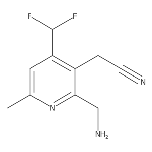 2-(Aminomethyl)-4-(difluoromethyl)-6-methylpyridine-3-acetonitrile Structure