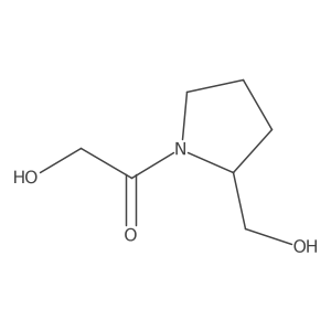 2-hydroxy-1-[(2S)-2-(hydroxymethyl)pyrrolidin-1-yl]ethan-1-one结构式