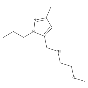 (2-methoxyethyl)[(3-methyl-1-propyl-1H-pyrazol-5-yl)methyl]amine结构式