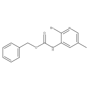 benzyl N-(2-bromo-5-methylpyridin-3-yl)carbamate结构式