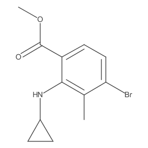 Methyl 4-bromo-2-(cyclopropylamino)-3-methylbenzoate Structure